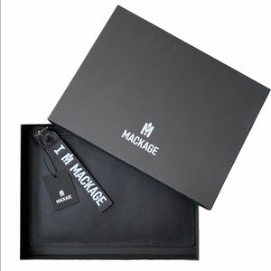 Mackage Black Darcy Leather Clutch